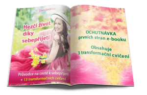 Ochutnávka e-booku Hezčí život díky sebepřijetí - otevřená knížka