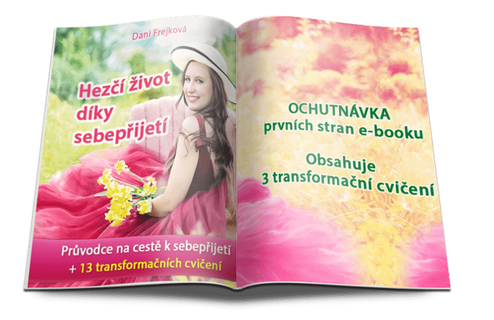 Ochutnávka e-booku Hezčí život díky sebepřijetí - otevřená knížka